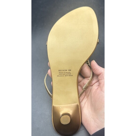 Women’s Carlos by Carlos Santana Beckon Copper Brown Beaded Slip On Sandal Sz 8 - Picture 9 of 15